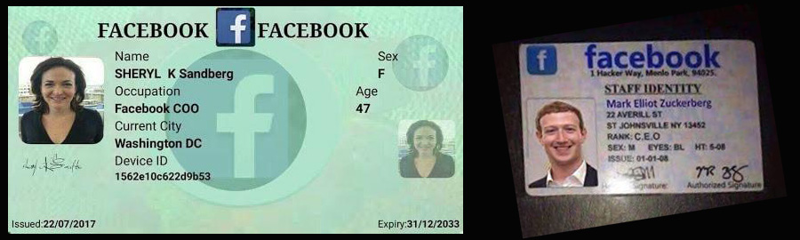 fake facebook lottery ID mark zuckerberg